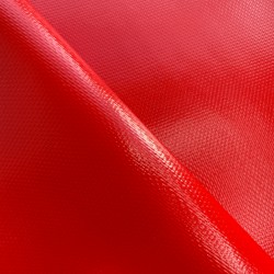 Ткань ПВХ 600 гр/м2 плотная, Красный (Ширина 150см), на отрез  в Северске