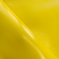 Ткань ПВХ 600 гр/м2 плотная, Жёлтый (Ширина 150см), на отрез  в Северске