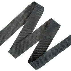 Окантовочная лента-бейка, цвет Чёрный 22мм (на отрез)  в Северске
