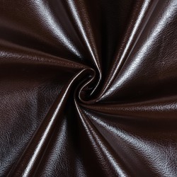 Ткань Дерматин (Кожзам) для мебели, цвет Темно-Коричневый (на отрез)  в Северске