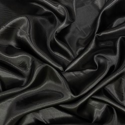 Ткань Атлас-сатин, цвет Черный (на отрез)  в Северске