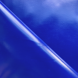 Ткань ПВХ 450 гр/м2, Синий (Ширина 160см), на отрез  в Северске